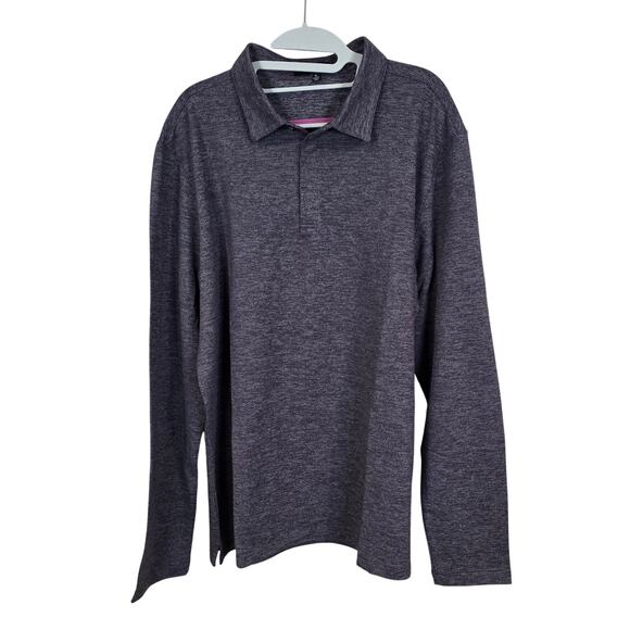 Westzeroone Other - Men's WestZeroOne Heathered Purple Long Sleeve Polo Shirt | Size XL